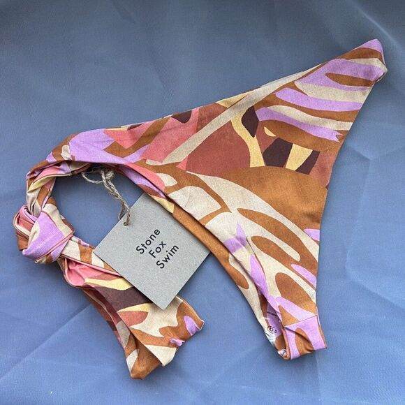 Stone Fox Swim x Free People June Bikini Bottom in Tropic Print NWT Small - Picture 4 of 5